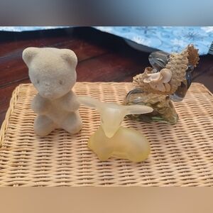 Avon Animal Purfme Bottles Teddy Bear, Lamb, Donkey